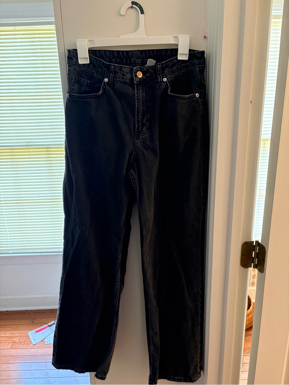 H&M Divided Washed Black High-Rise Jeans